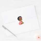 Schattigee zwarte baby meisje in Romper Sticker (Envelop)
