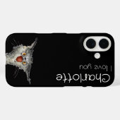 Schattigee zwarte cartoon katten naam Case-Mate iPhone case (Achterkant (horizontaal))
