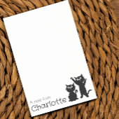 Schattigee zwarte cartoon katten naam post-it® notes