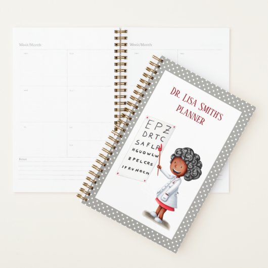 Schattigee zwarte dokter verpleegster planner (Display)