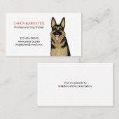 Schattigee zwarte en bruine Duitse herdershond Visitekaartje (Voorkant / Achterkant)