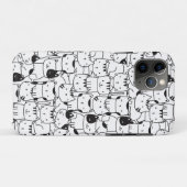 Schattigee zwarte en witte katten Case-Mate iPhone case (Achterkant (horizontaal))