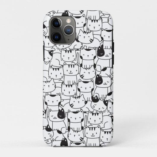 Schattigee zwarte en witte katten Case-Mate iPhone case (Achterkant)