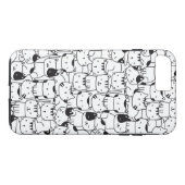 Schattigee zwarte en witte katten Case-Mate iPhone case (Achterkant (Horizontaal))