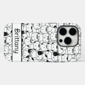 Schattigee zwarte en witte katten Case-Mate iPhone case (Achterkant (horizontaal))