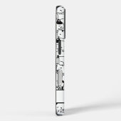 Schattigee zwarte en witte katten Case-Mate iPhone case (Achterkant / Rechts)