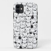 Schattigee zwarte en witte katten Case-Mate iPhone case (Achterkant)