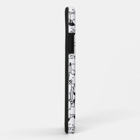 Schattigee zwarte en witte katten Case-Mate iPhone case (Achterkant/rechts)