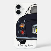 Schattigee zwarte Figaro Car Name Figarations Case-Mate iPhone Case (Achterkant)