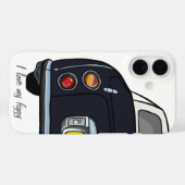 Schattigee zwarte Figaro Car Name Figarations Case-Mate iPhone Case (Achterkant (horizontaal))