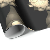 Schattigee Zwarte Gnoom Dwerg Kerst Wrapping Papie Cadeaupapier (Rol Hoek)