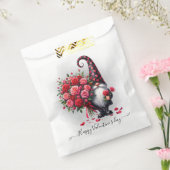 Schattigee zwarte gnoom met rode rozen Valentijnsd Bedankzakje (Gezegeld)