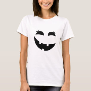 Schattigee zwarte Halloween Jack-O-Lantern met wim T-shirt