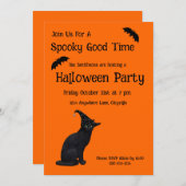 Schattigee zwarte heksenkat kaart (Voorkant / Achterkant)