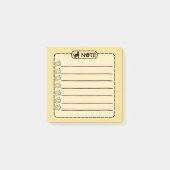 Schattigee zwarte hond gepersonaliseerde post-it n post-it® notes (Voorkant)