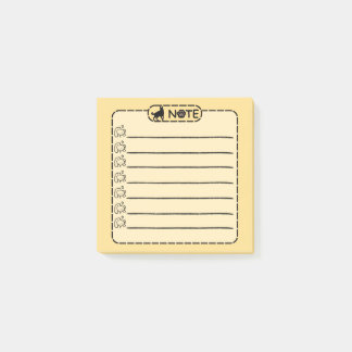Schattigee zwarte hond gepersonaliseerde post-it n post-it® notes