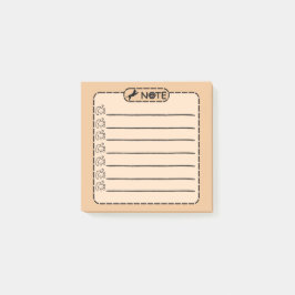 Schattigee zwarte hond gepersonaliseerde post-it n post-it® notes