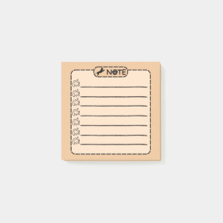 Schattigee zwarte hond gepersonaliseerde post-it n post-it® notes