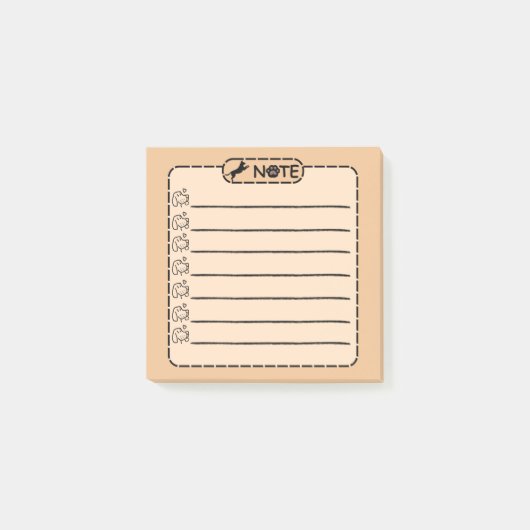Schattigee zwarte hond gepersonaliseerde post-it n post-it® notes (Voorkant)
