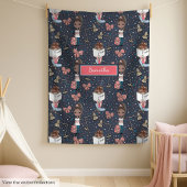 Schattigee zwarte huid meisje terug naar school de fleece deken