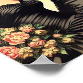 Schattigee zwarte jurk Pin-up Poster (Hoek)