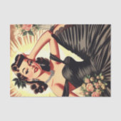 Schattigee zwarte jurk Pin-up Tissuepapier (Voorkant)