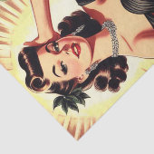 Schattigee zwarte jurk Pin-up Tissuepapier (Detail)