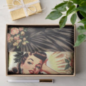 Schattigee zwarte jurk Pin-up Tissuepapier (Geschenk)