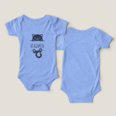 Schattigee zwarte kat aangepaste naam (Ontwerp Voorkant & Achterkant)