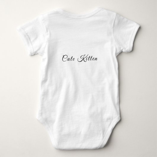 Schattigee zwarte kat baby bodysuit. romper (Achterkant)