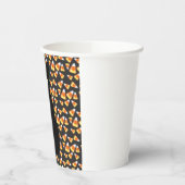 Schattigee Zwarte kat Candy maïs patroon Halloween Papieren Bekers (Links)