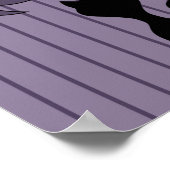 Schattigee zwarte kat cartoon citaat miauw poster (Hoek)