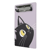 Schattigee Zwarte Kat Cartoon – Kinder Klembord (Angled2)