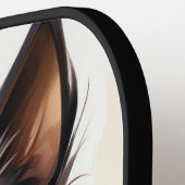 Schattigee zwarte kat en bloemen pickleball paddle (Links Detail)