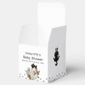 Schattigee zwarte kat en boek Baby shower Bedankdoosjes (Geopend)