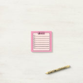 Schattigee zwarte kat gepersonaliseerde post-it no post-it® notes (Op bureau)