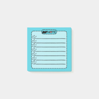 Schattigee zwarte kat gepersonaliseerde post-it no post-it® notes