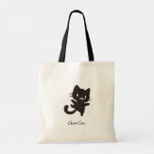 Schattigee zwarte kat grappig dansen tote bag (Achterkant)