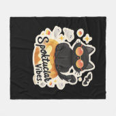 Schattigee zwarte kat Halloween pompoen oversized Fleece Deken (Voorkant (Horizontaal))