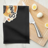 Schattigee zwarte kat Halloween pompoen oversized  Theedoek (Quarter Fold)