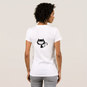 Schattigee zwarte kat Halloween Shirt (Achterkant volledig)