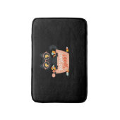 Schattigee Zwarte Kat Halloween Snoep Te Sweet Spo Badmat (Voorkant Verticaal)