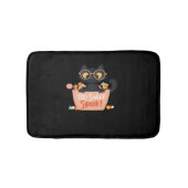 Schattigee Zwarte Kat Halloween Snoep Te Sweet Spo Badmat (Voorkant)