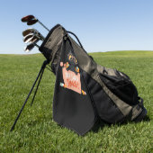 Schattigee Zwarte Kat Halloween Snoep Te Sweet Spo Golfhanddoek (Groen)