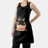 Schattigee Zwarte Kat Halloween Snoep Te Sweet Spo Schort (Insitu)