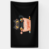 Schattigee Zwarte Kat Halloween Snoep Te Sweet Spo Spandoek (Verticaal)