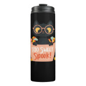 Schattigee Zwarte Kat Halloween Snoep Te Sweet Spo Thermosbeker (Voorkant)