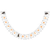 Schattigee zwarte kat Halloween verjaardagsfeestje Vlaggetjes (Alle)