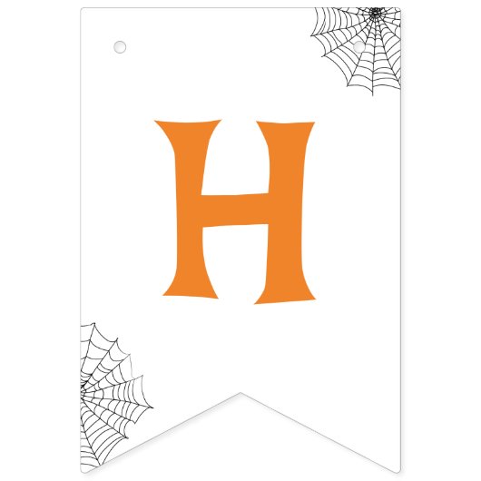 Schattigee zwarte kat Halloween verjaardagsfeestje Vlaggetjes (Tweede vlag)