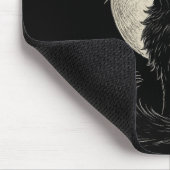 Schattigee Zwarte Kat Heks Pet Moon Retro Coquette Muismat (Hoek)